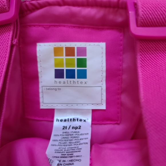 Hot Pink Toddler Girls Snowsuit Jumpsuit - Picture 4 of 4